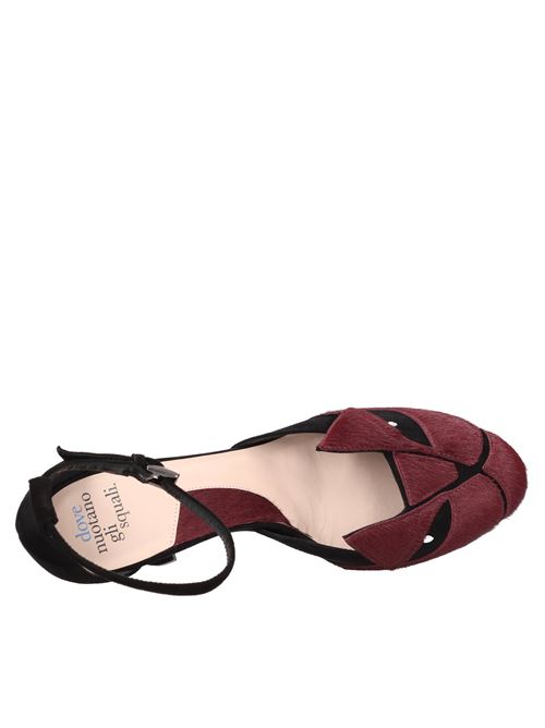 Ponyskin and suede décolleté DOVE NUOTANO GLI SQUALI | 5575 PONYNERO-BORDEAUX